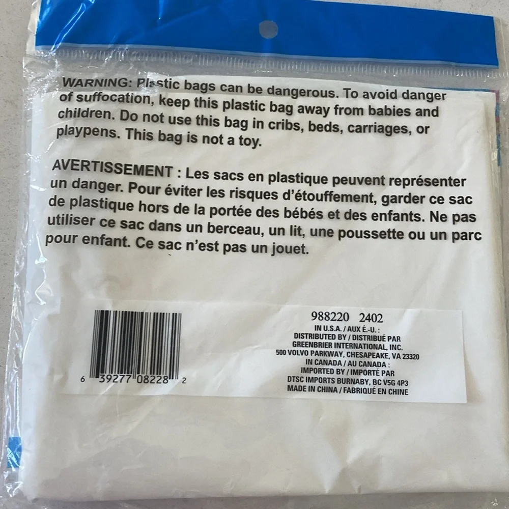 White Plastic Table Cover 84